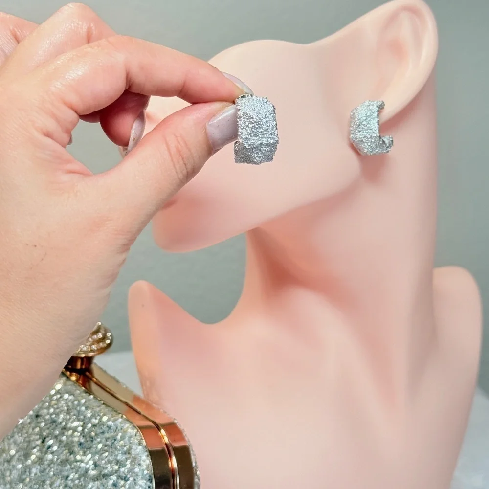 ⚜️ Trendy Silver Stud Earrings